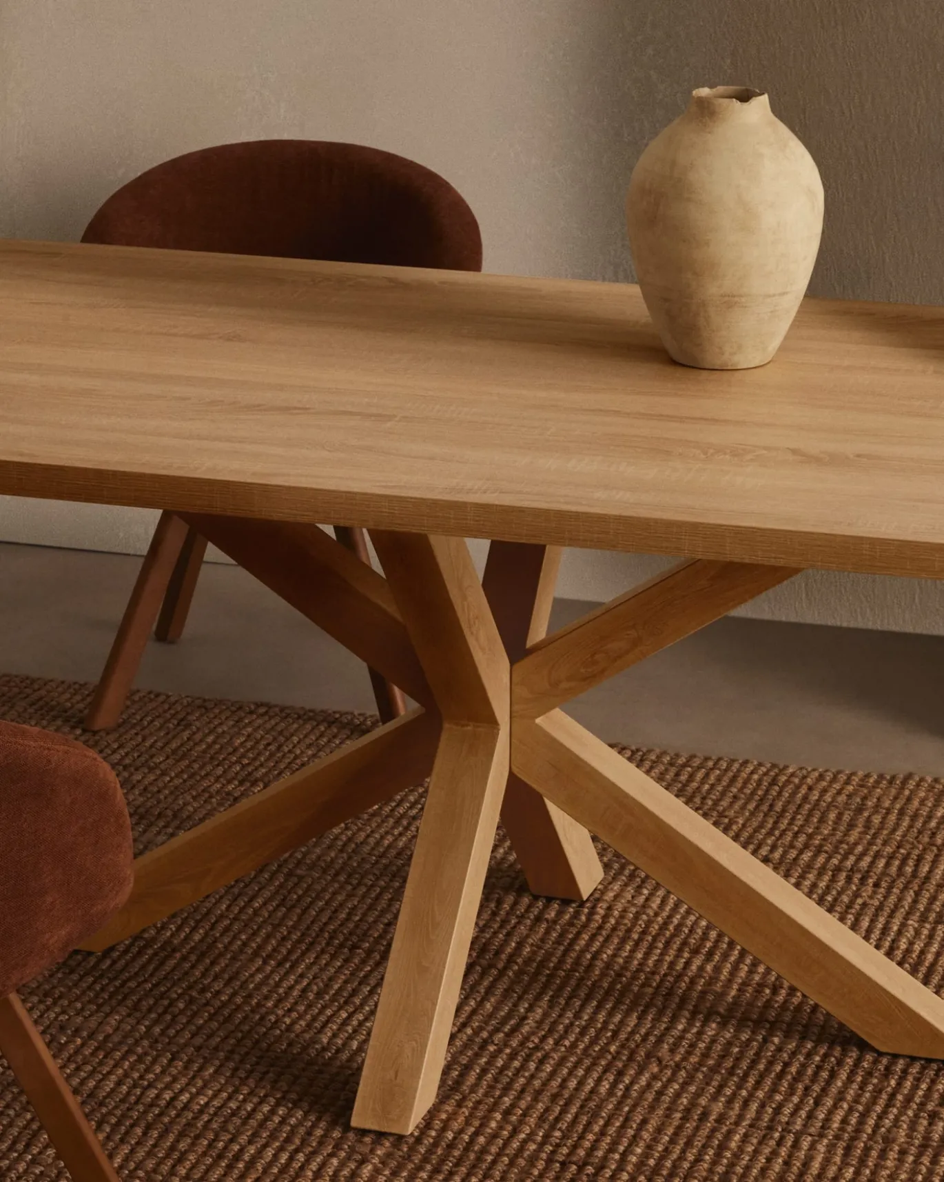 Kave Home Tafel Argo Naturel Melamine Houteffect 200x100cm