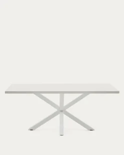 Kave Home Tafel Argo Wit Melamine Wit 200x100cm