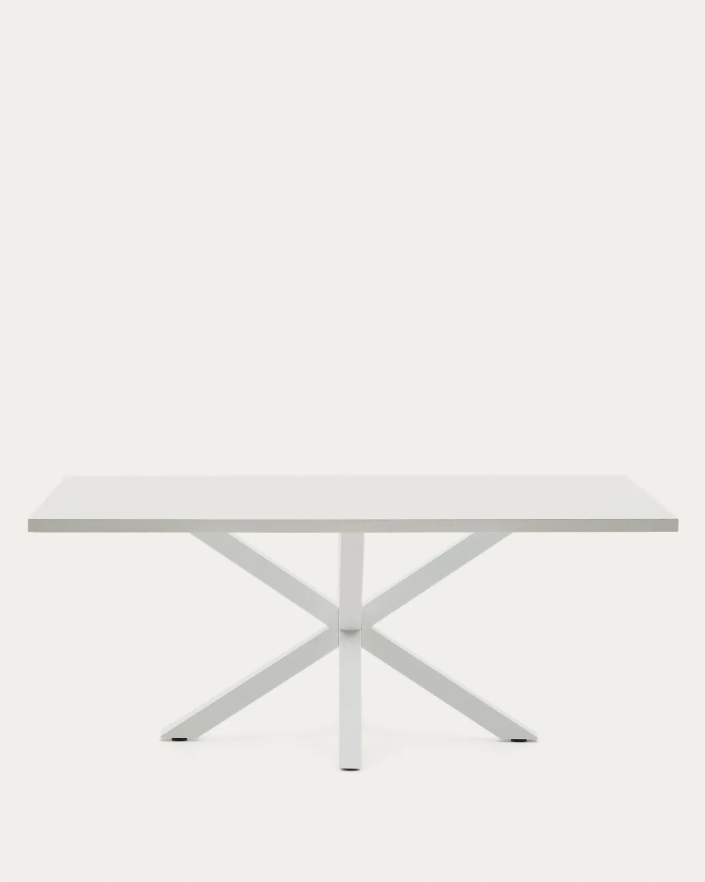 Kave Home Tafel Argo Wit Melamine Wit 200x100cm