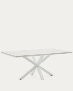 Kave Home Tafel Argo Wit Melamine Wit 200x100cm