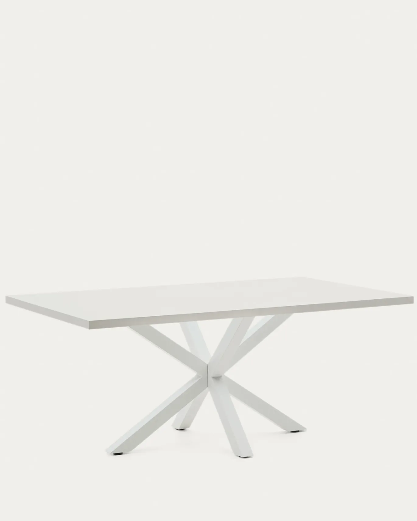 Kave Home Tafel Argo Wit Melamine Wit 200x100cm