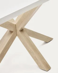 Kave Home Tafel Argo Wit Melamine Houteffect 200x100cm