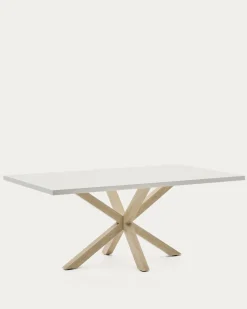 Kave Home Tafel Argo Wit Melamine Houteffect 200x100cm