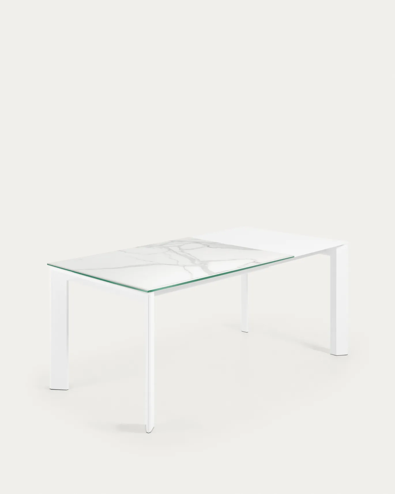 Kave Home Tafel Axis 120 (180)cm Wit Benen
