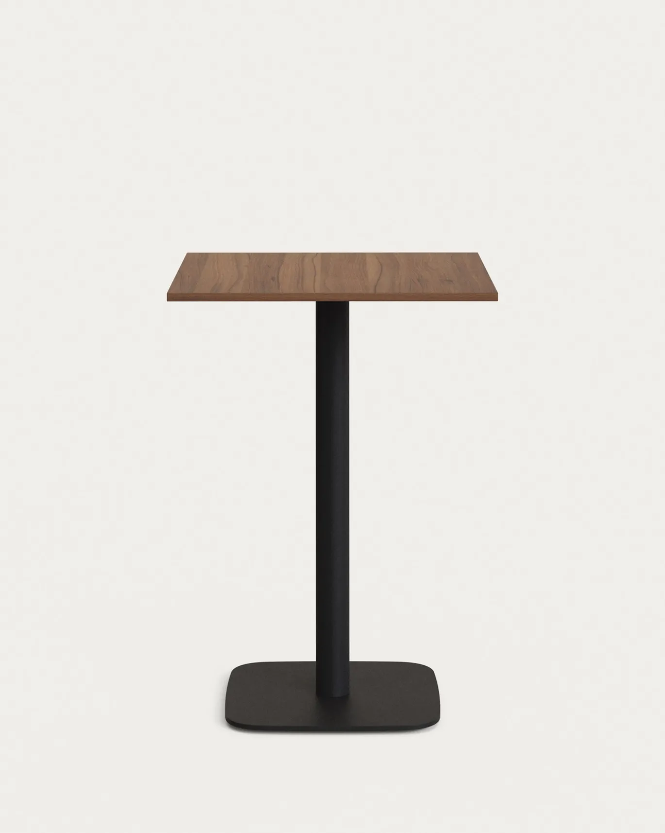 Kave Home Tafel Dina Hoog Bruin Noothout Melamine 60x60x96cm