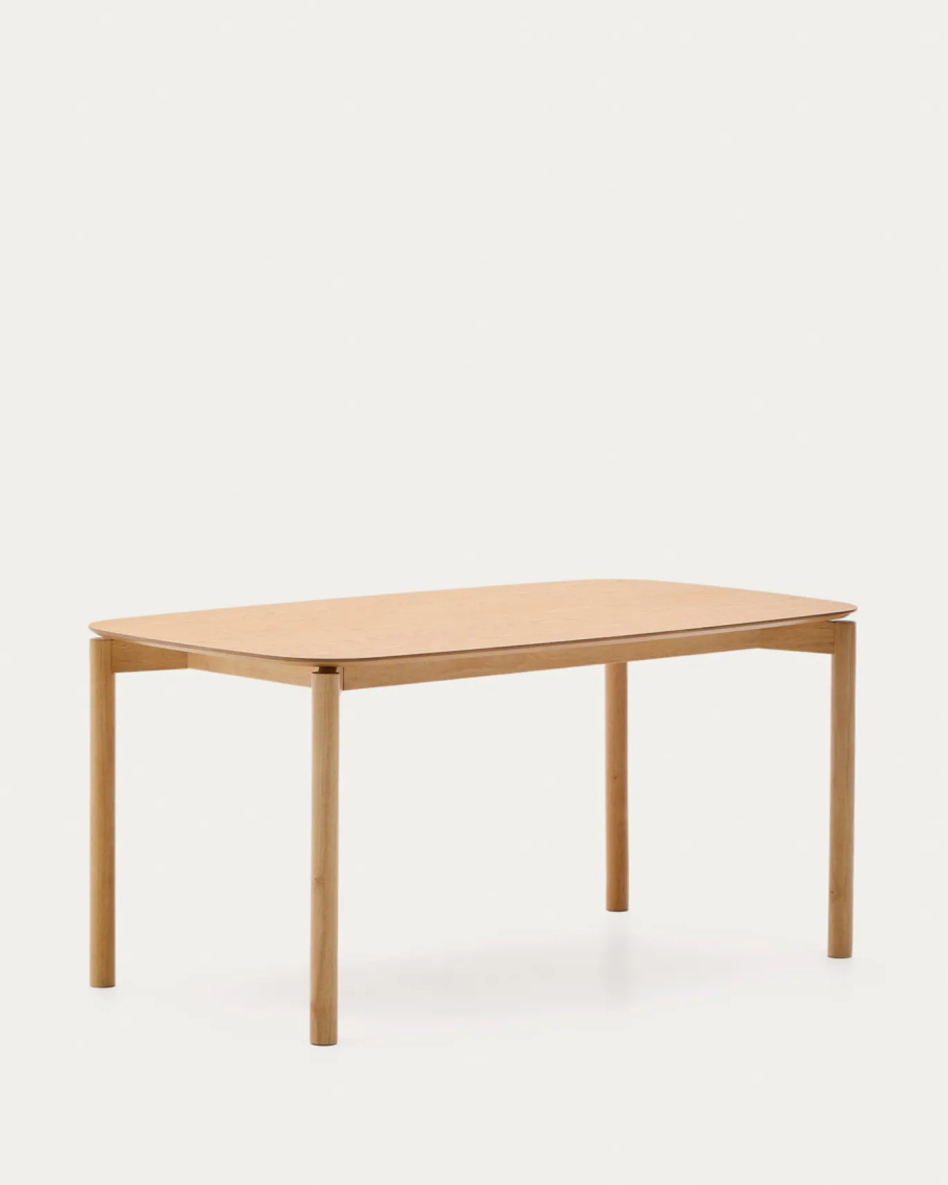 Kave Home Tafel Indara Essenhoutfineer en Rubberhout 160x90cm