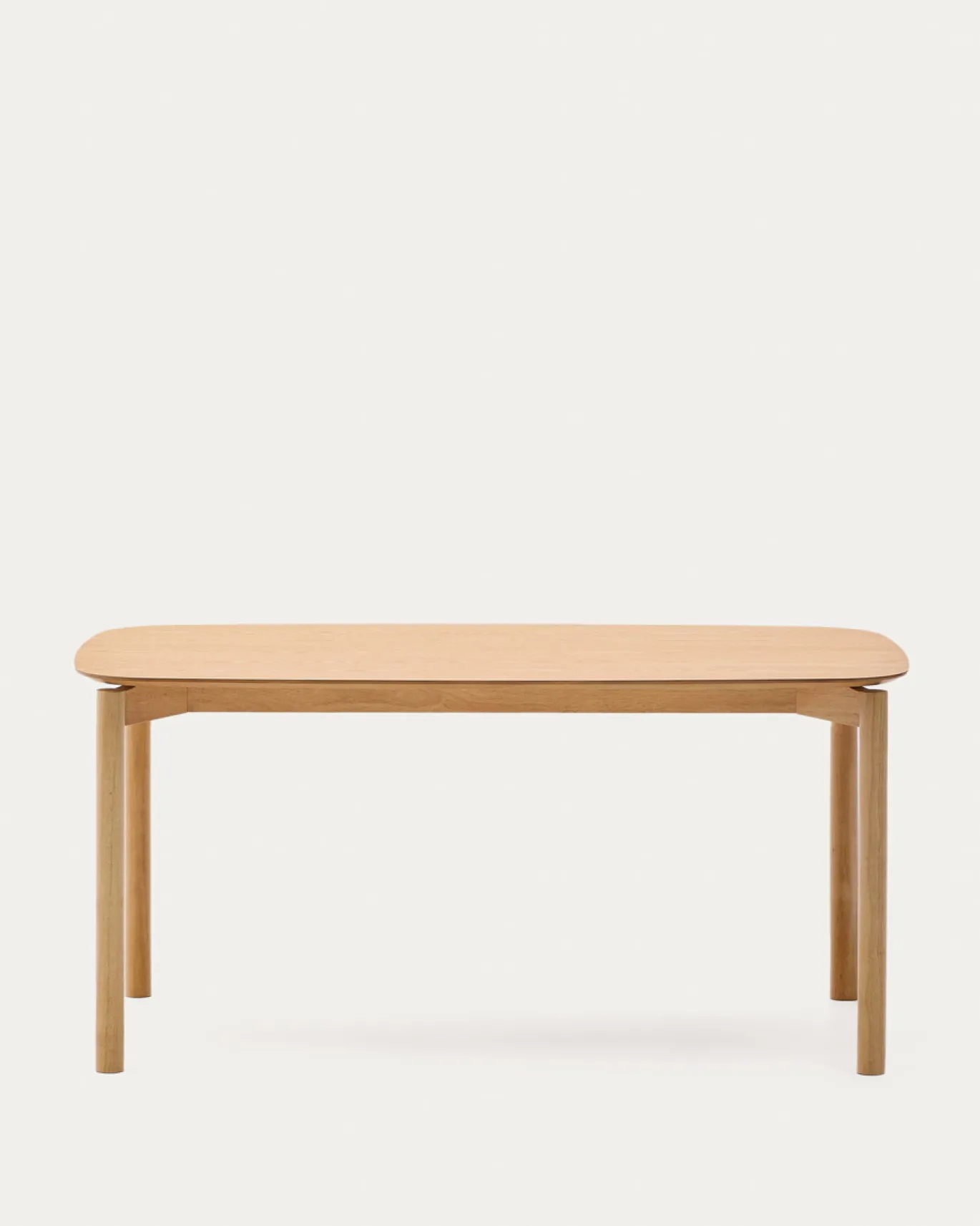 Kave Home Tafel Indara Essenhoutfineer en Rubberhout 160x90cm