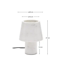 Kave Home Tafellamp Alaro Wit Marmer