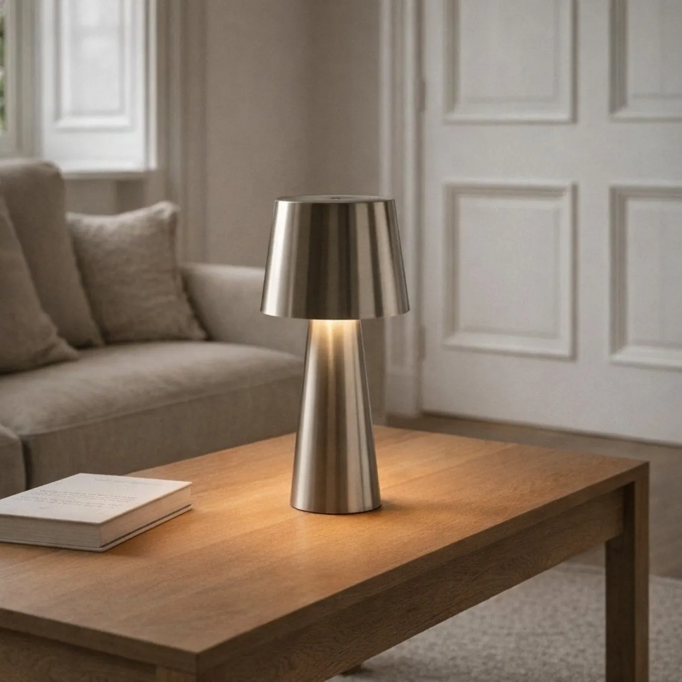Kave Home Tafellamp Arenys Metaal Zilver