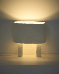Kave Home Tafellamp Bedala Papier-maché Wit