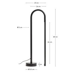 Kave Home Tafellamp Bow Zwart Aluminium