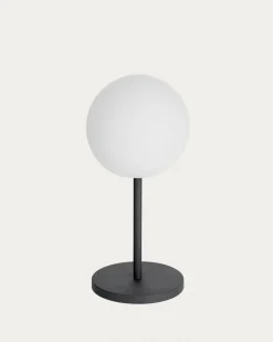 Kave Home Tafellamp Dinesh Outdoor Zwart Staal