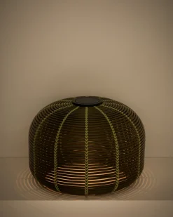 Kave Home Tafellamp Garoina Outdoor Rotan Groen Ø50cm