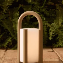 Kave Home Tafellamp Leros Staal Taupe Klein