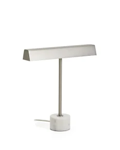 Kave Home Tafellamp Lynor Geborsteld Metaal met Wit Marmer
