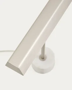 Kave Home Tafellamp Lynor Geborsteld Metaal met Wit Marmer
