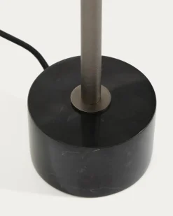 Kave Home Tafellamp Lynor Geborsteld Metaal met Zwart Marmer