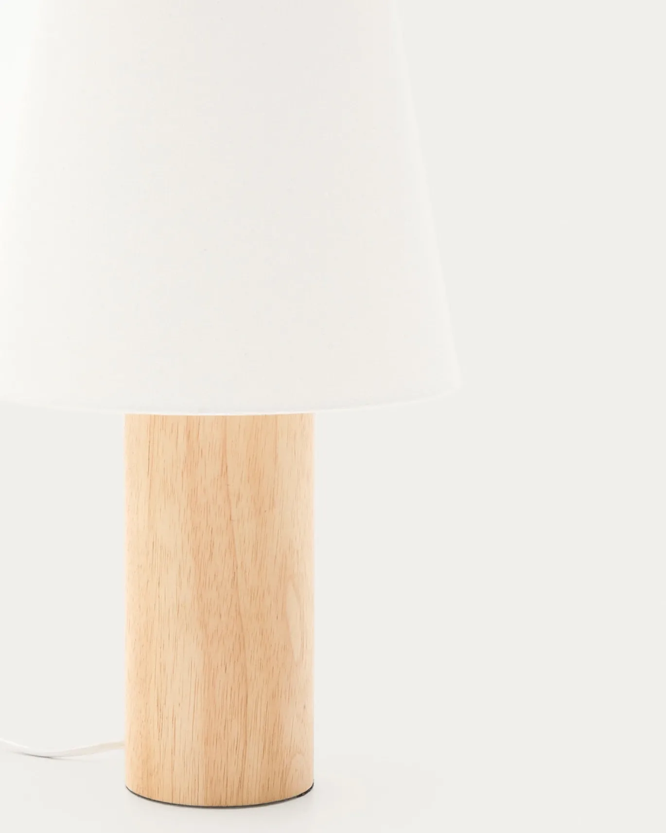 Kave Home Tafellamp Marga Rubberhout Beige/Naturel