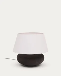 Kave Home Tafellamp Nessi Metaal Zwart Terracotta
