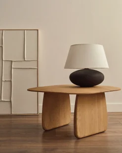 Kave Home Tafellamp Nessi Metaal Zwart Terracotta