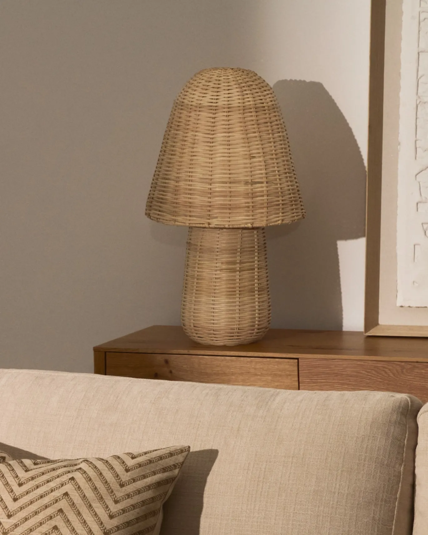 Kave Home Tafellamp Neuda Rotan Naturel