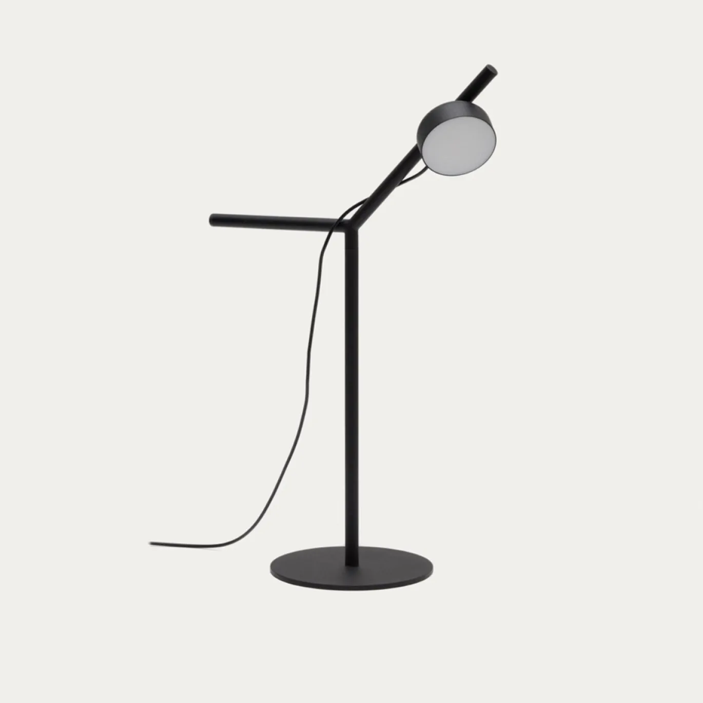 Kave Home Tafellamp Orey Zwart met Verstelbare Spot