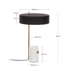 Kave Home Tafellamp Phant Zwart/Wit