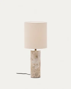 Kave Home Tafellamp Raze Marmer Beige