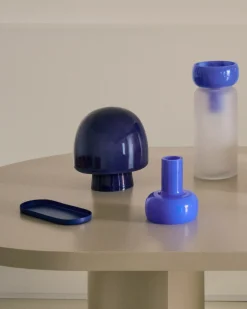Kave Home Tafellamp Reig Blauw Glas