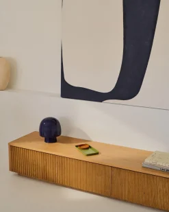 Kave Home Tafellamp Reig Blauw Glas