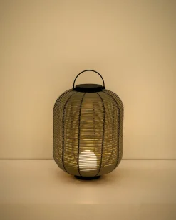 Kave Home Tafellamp Saranella Rotan Lichtgrijs Klein