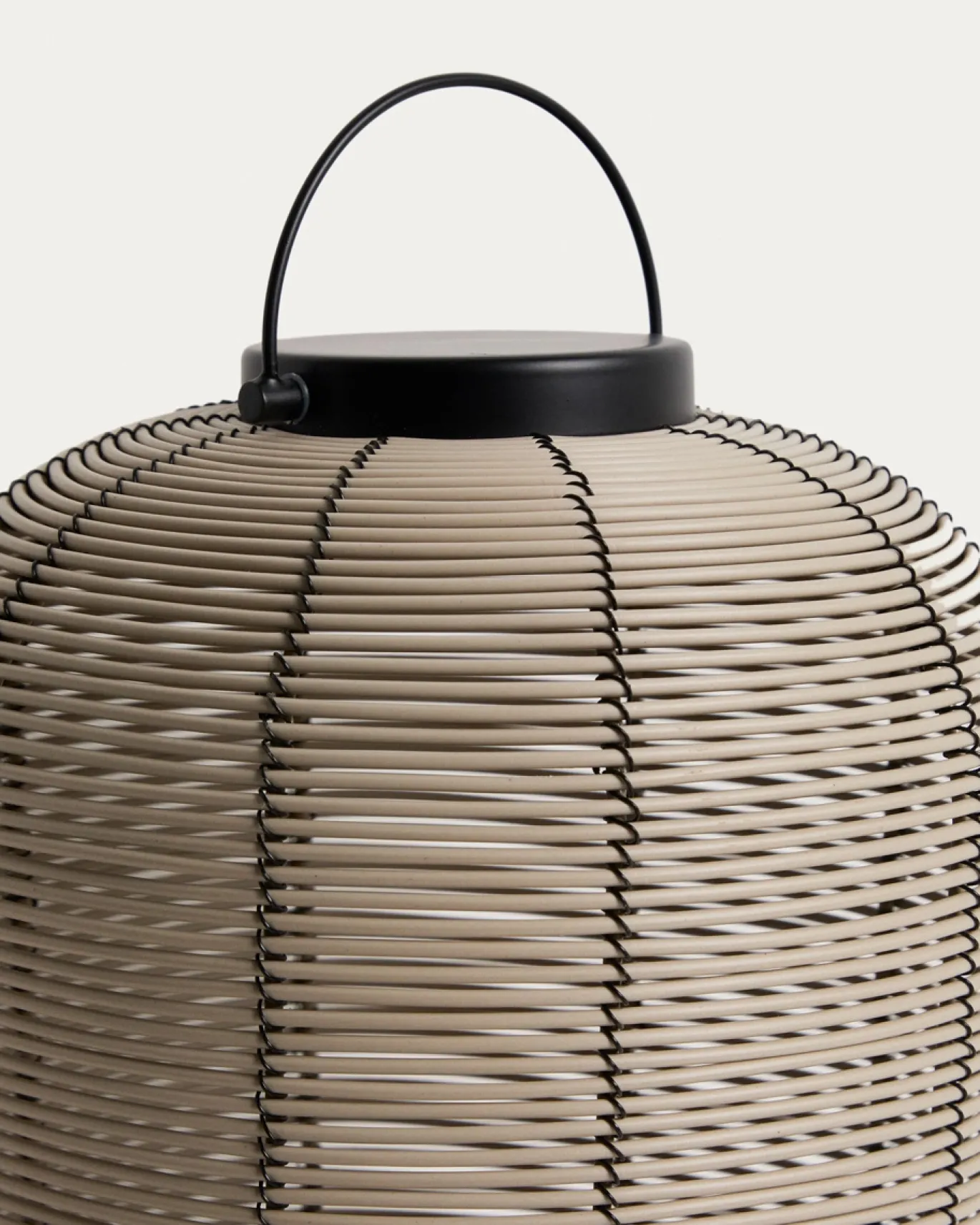 Kave Home Tafellamp Saranella Rotan Lichtgrijs Klein