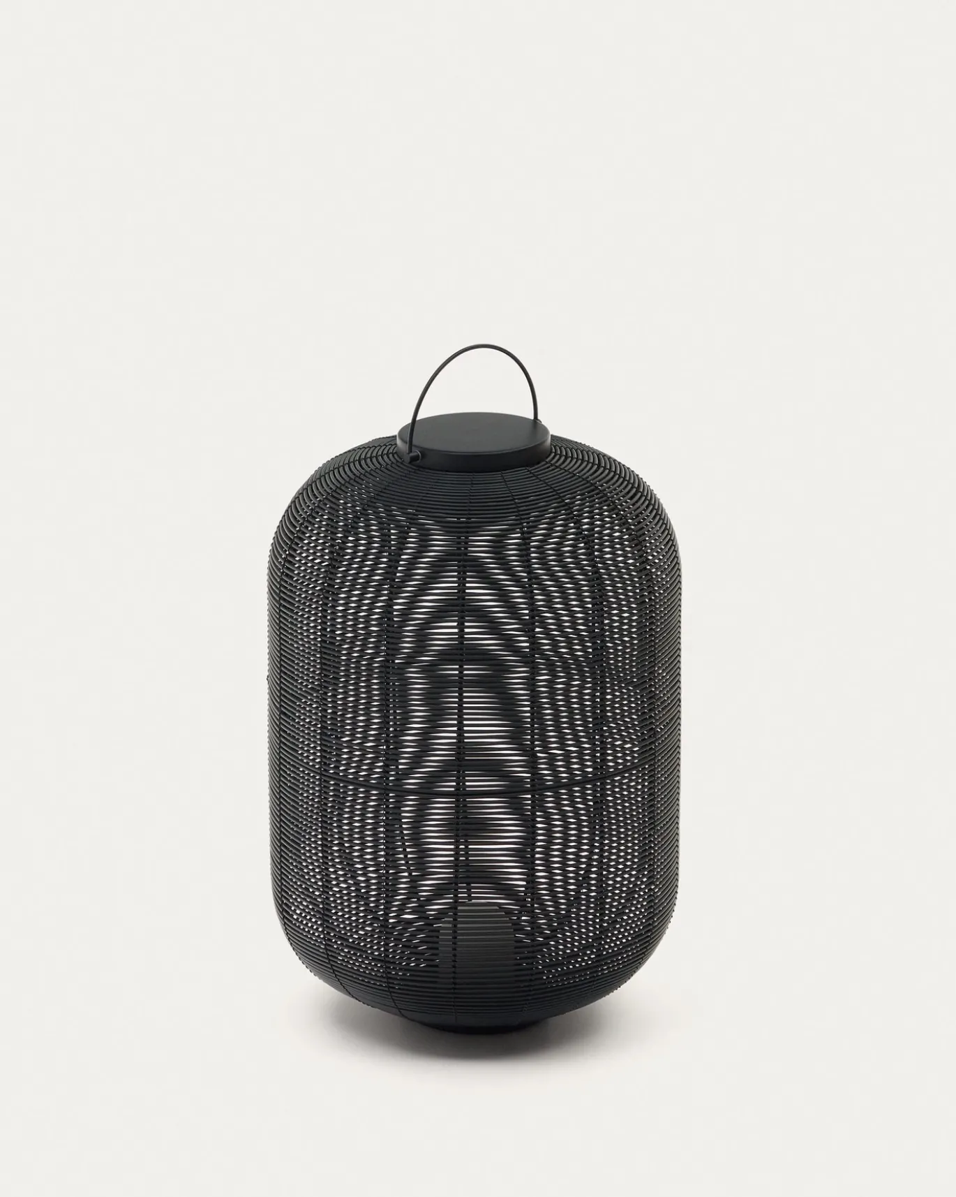 Kave Home Tafellamp Saranella Groot Zwart Synthetisch Rotan
