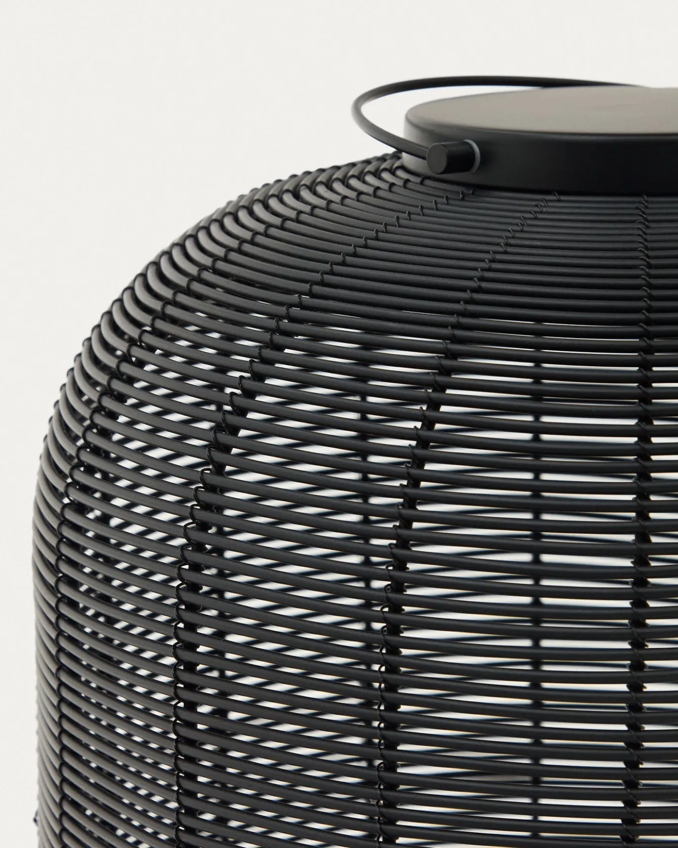 Kave Home Tafellamp Saranella Groot Zwart Synthetisch Rotan