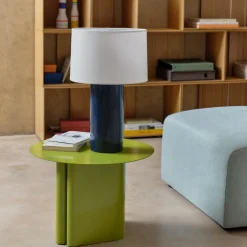 Kave Home Tafellamp Toneric Donkerblauw/Beige Ø33cm