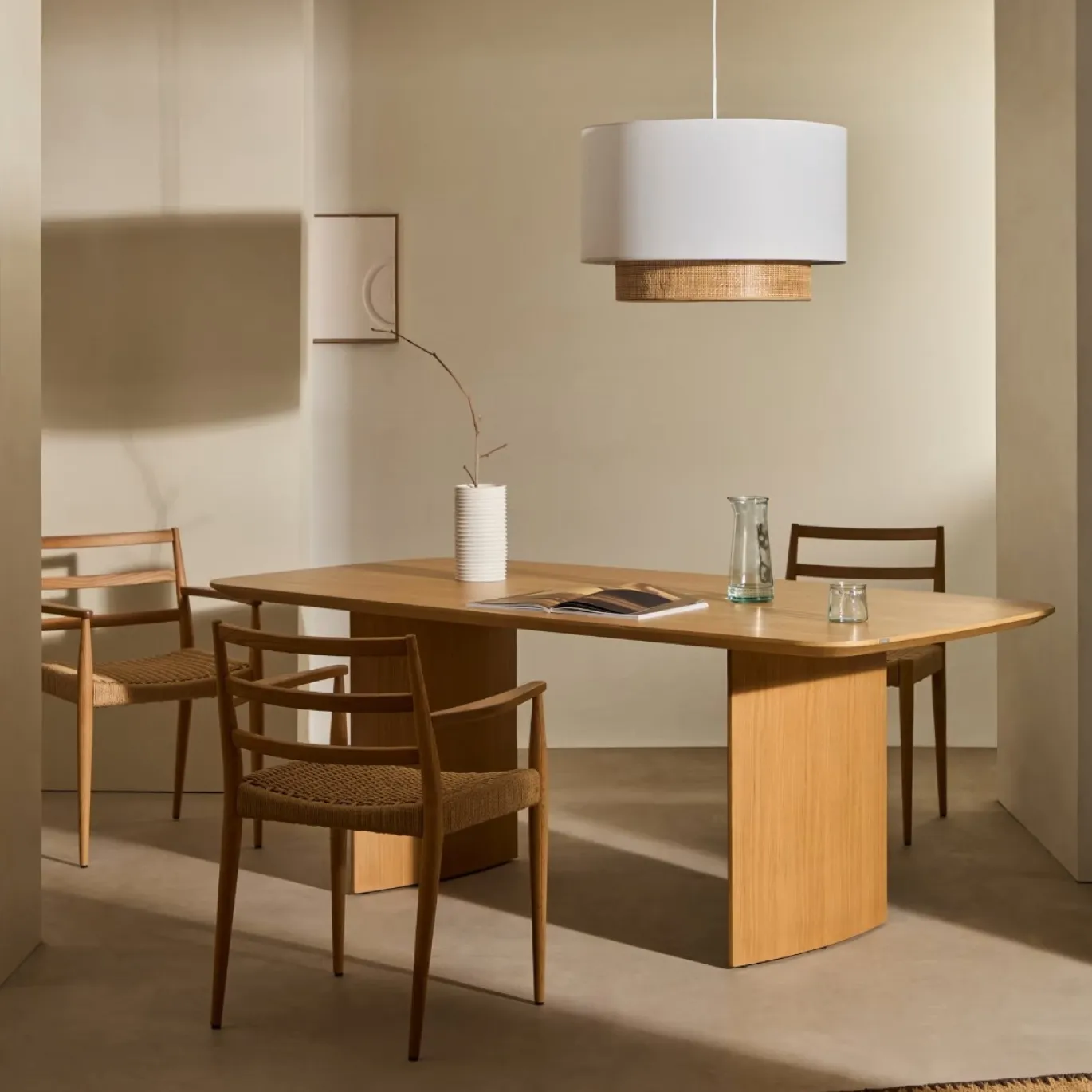Kave Home Tafel Litto Naturel Eiken 200cm