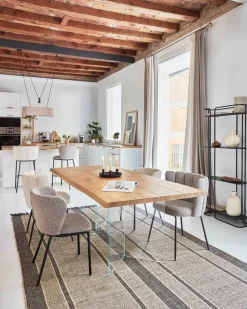 Kave Home Tafel Lotty Naturel Eiken Fineer 220x100cm