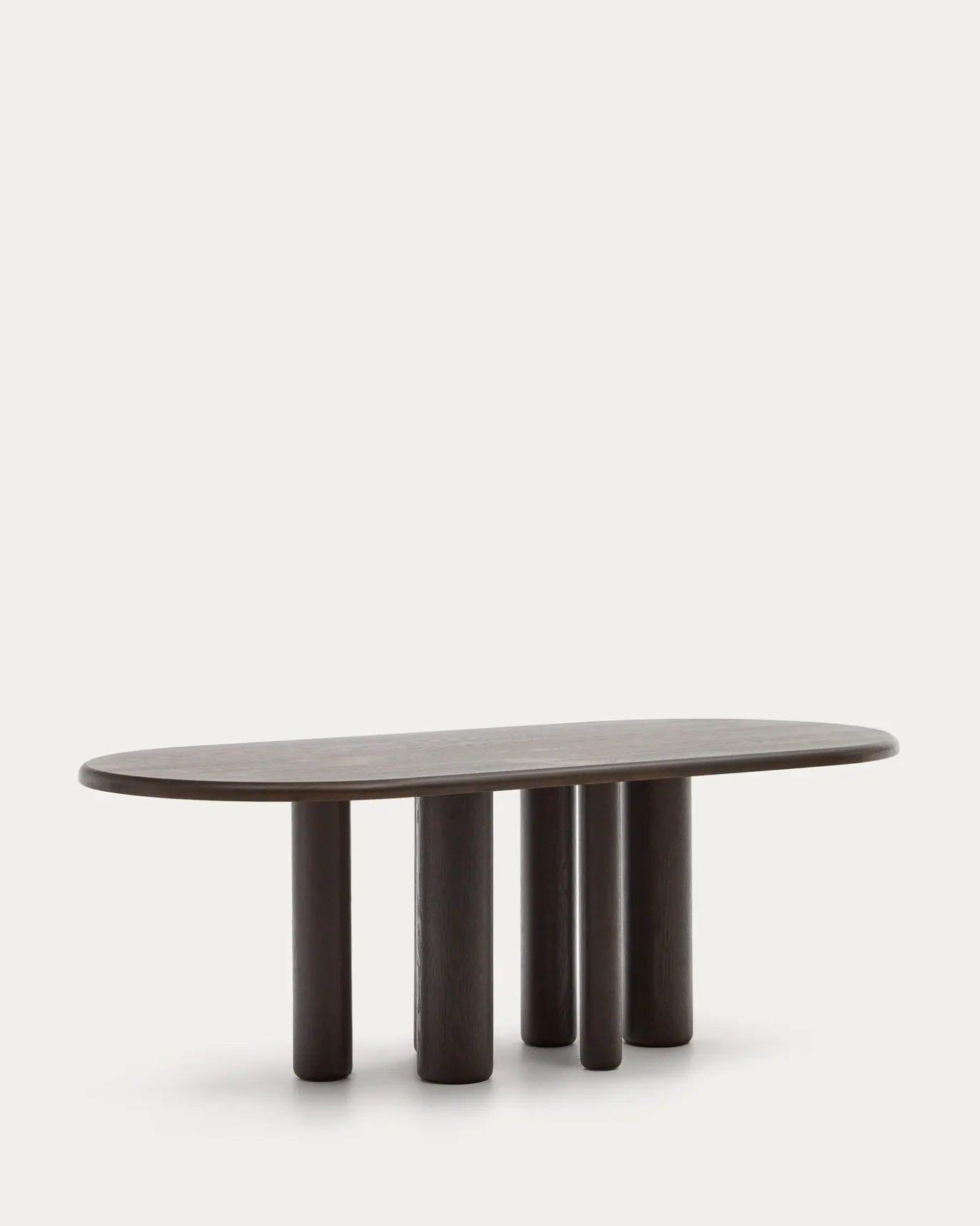 Kave Home Tafel Mailen Ovaal Essenfineer Walnoot Ø220x105cm