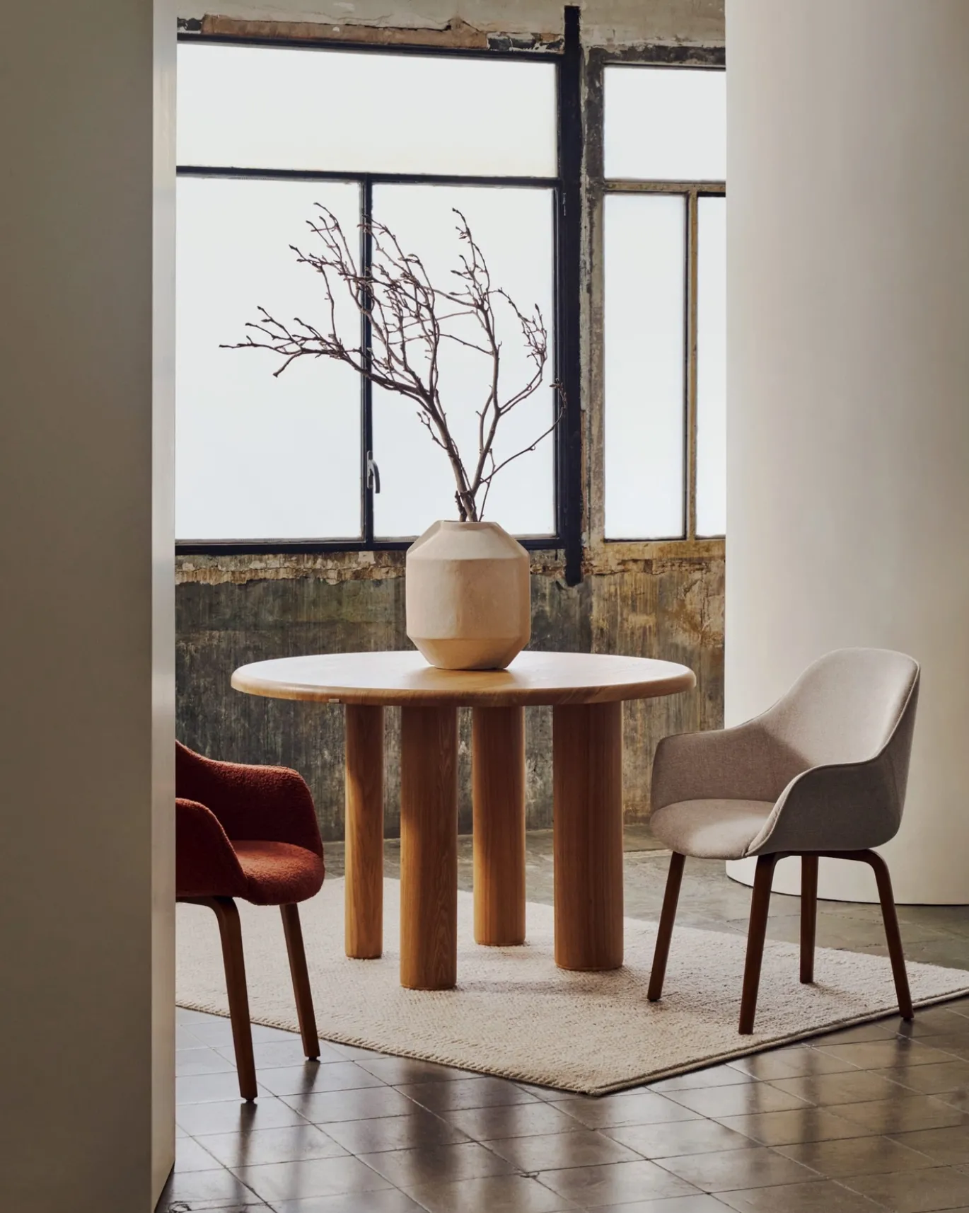 Kave Home Tafel Mailen Rond Essenfineer Naturel Ø120cm