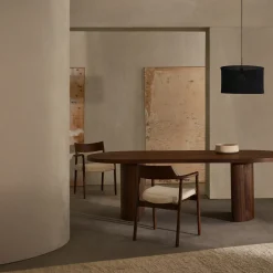 Kave Home Tafel Nealy Walnootfineer Donkere Afwerking 200x100cm