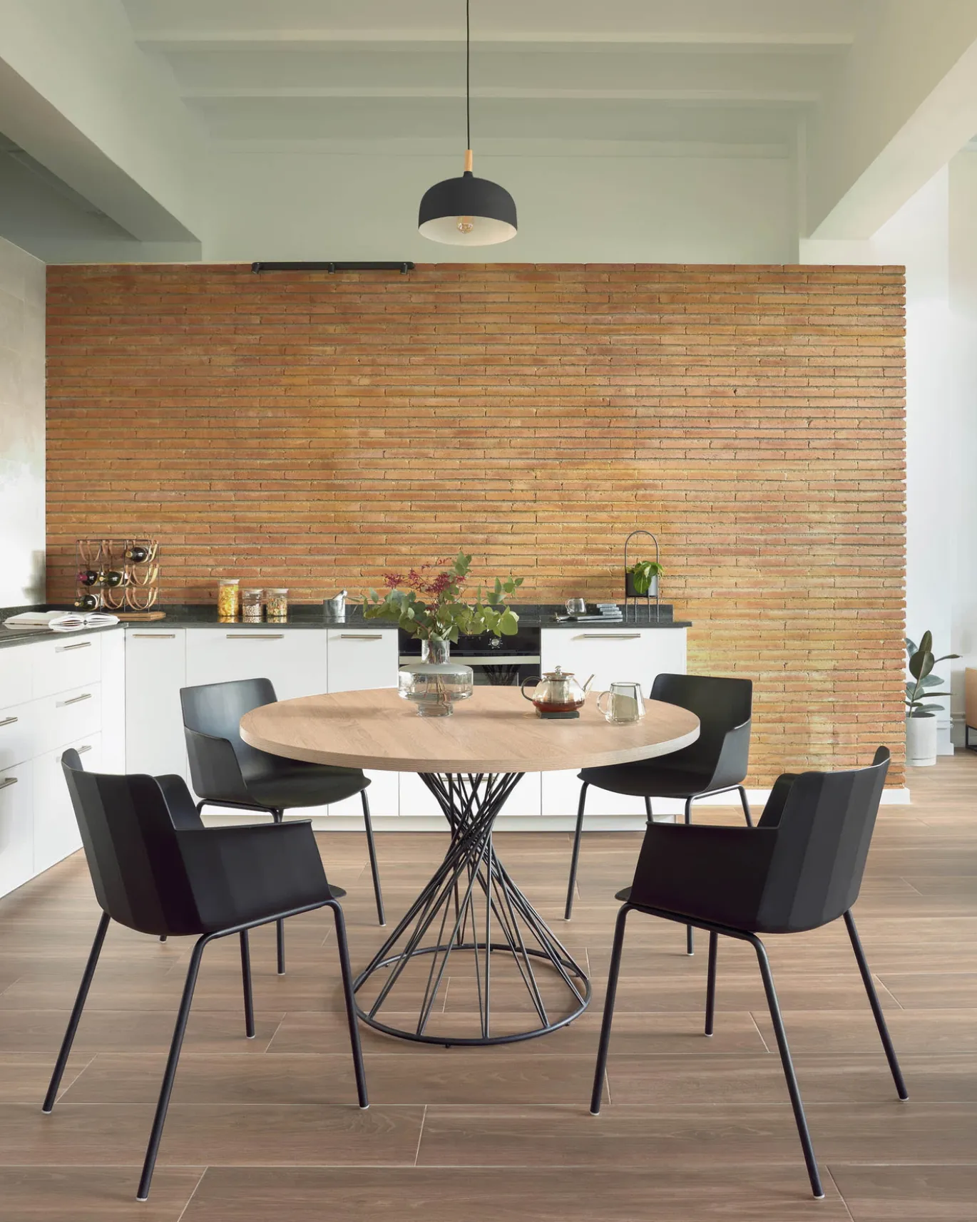 Kave Home Tafel Niut Rond Melamine Naturel Finish Ø120cm
