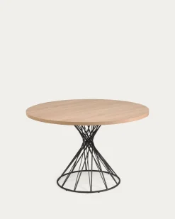 Kave Home Tafel Niut Rond Melamine Naturel Finish Ø120cm