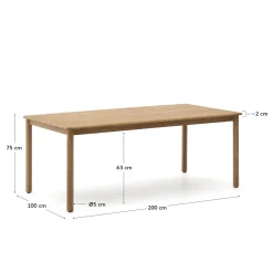 Kave Home Tafel Sori Acaciahout 200x100cm