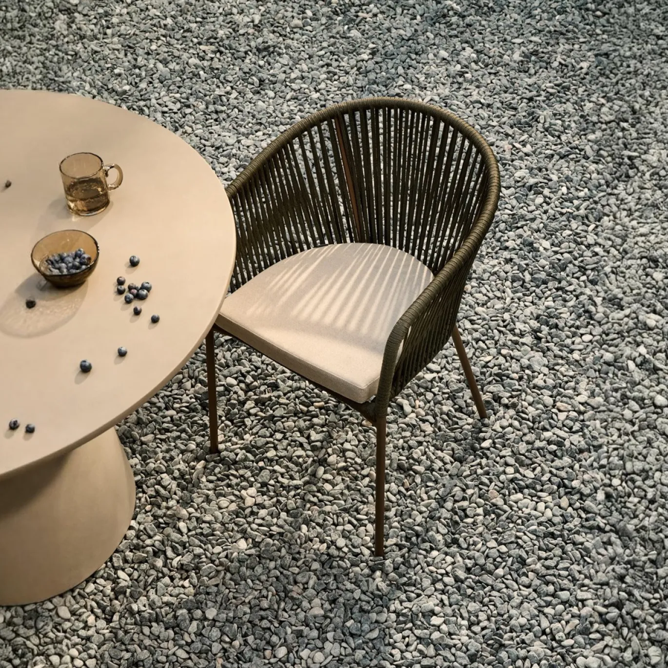 Kave Home Touwstoel Yanet Groen