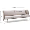 Kave Home Tuinbank Sedalis Taupe 3-Zits