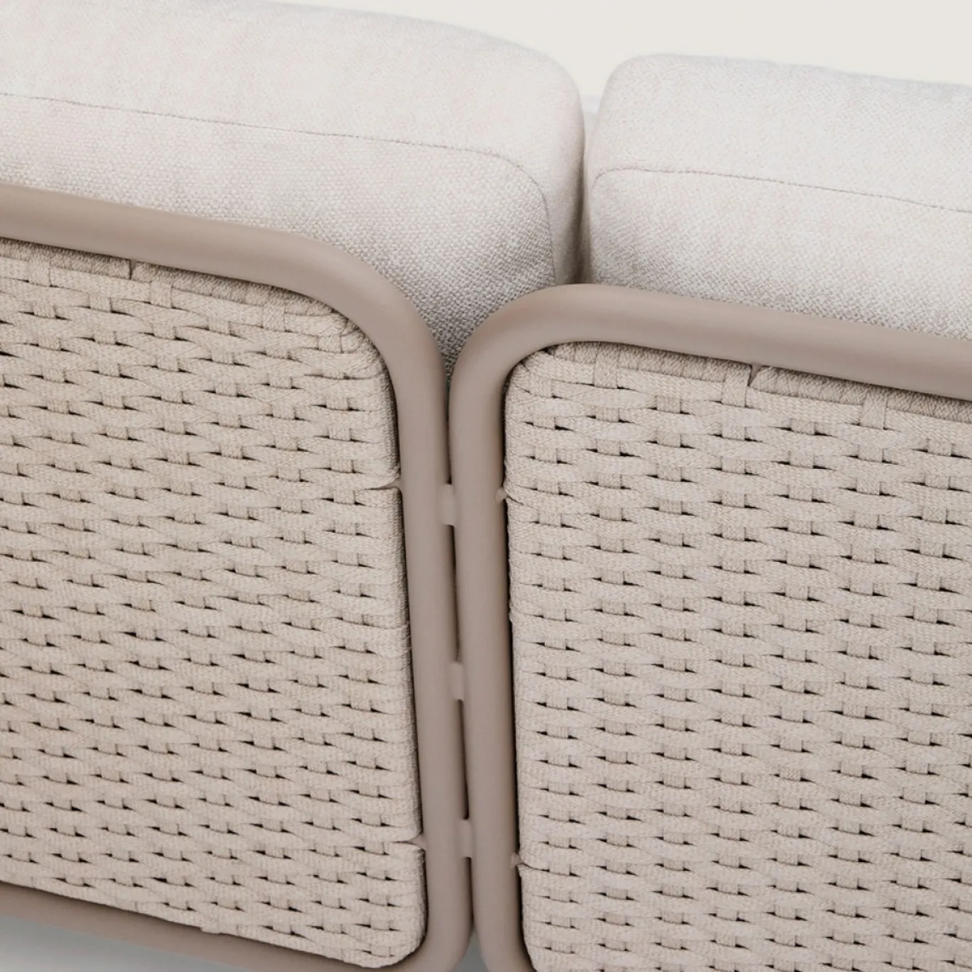 Kave Home Tuinbank Sedalis Taupe 3-Zits