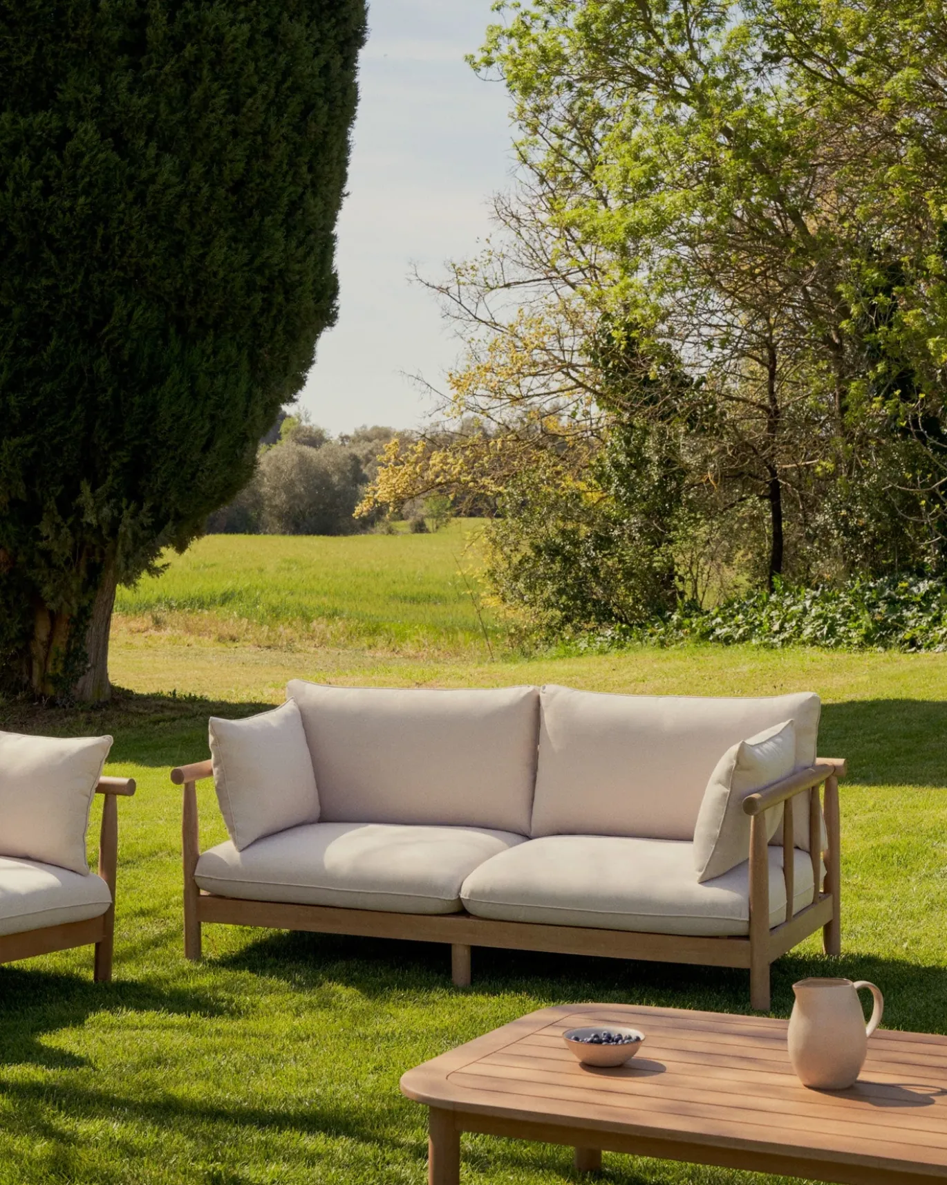Kave Home Tuinset Sacova Massief Eucalyptushout