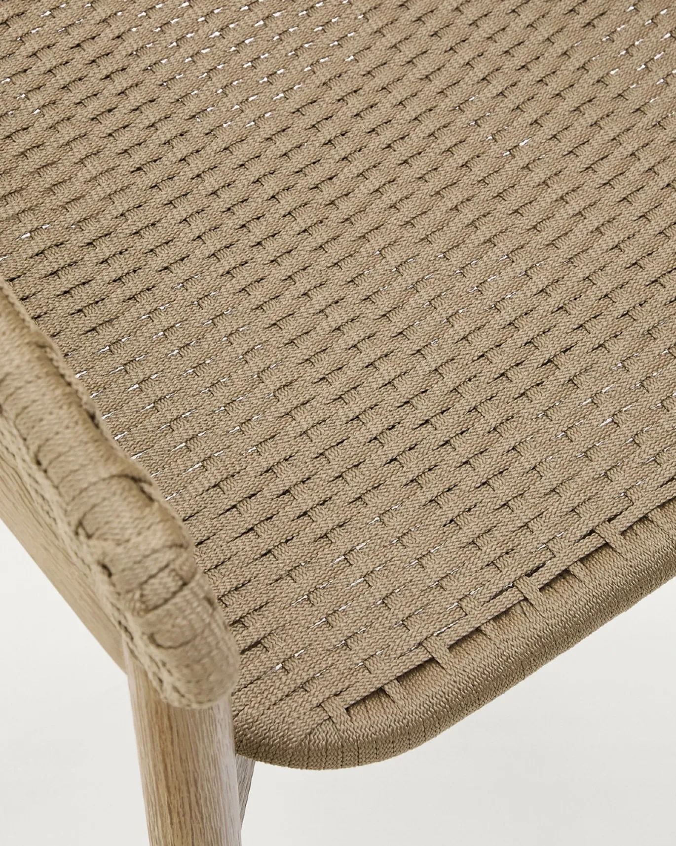 Kave Home Tuinset Sori Acaciahout Taupe Touw 4 stoelen