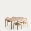 Kave Home Tuinset Sori Acaciahout Naturel 4 stoelen