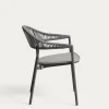Kave Home Tuinstoel Alimia Stapelbaar Aluminium Grafiet